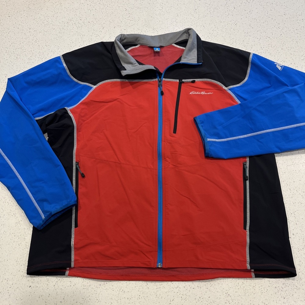Eddie Bauer First Ascent Jacket Men's XXL 2XL Multi Full Zip Stretch Lightweight
